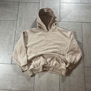 Sunbs Tan Beige Oversized Hoodie Mens XL Heavyweight Fleece Sweatshirt 1092